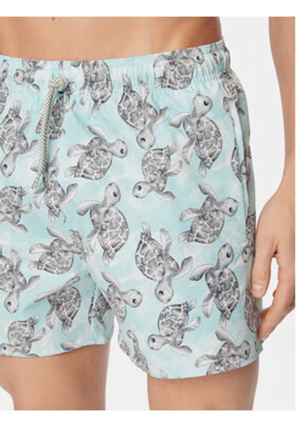 Emporio Armani Szorty kąpielowe EM000583 AF20447 F9045 Niebieski Regular Fit. Kolor: niebieski. Materiał: syntetyk