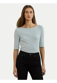 Lauren Ralph Lauren - LAUREN RALPH LAUREN Bluzka 200654963187 Błękitny Slim Fit. Kolor: niebieski. Materiał: bawełna #1