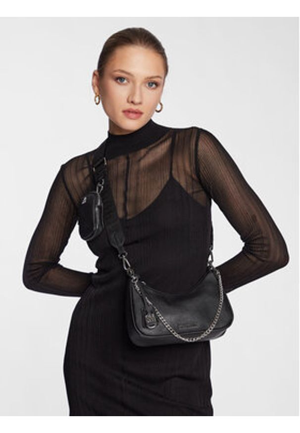 Steve Madden Torebka Bvital-S SM13000595-02002-BLK Czarny. Kolor: czarny. Materiał: skórzane