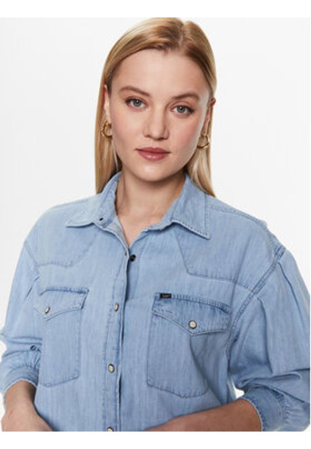 Lee Koszula Western L51JCLB01 112333211 Niebieski Regular Fit. Kolor: niebieski. Materiał: bawełna, jeans