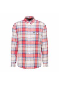 Lee - LEE RIVETED SHIRT MĘSKA KOSZULA MATERIAŁOWA AURORA RED L66IKNNV. Materiał: materiał