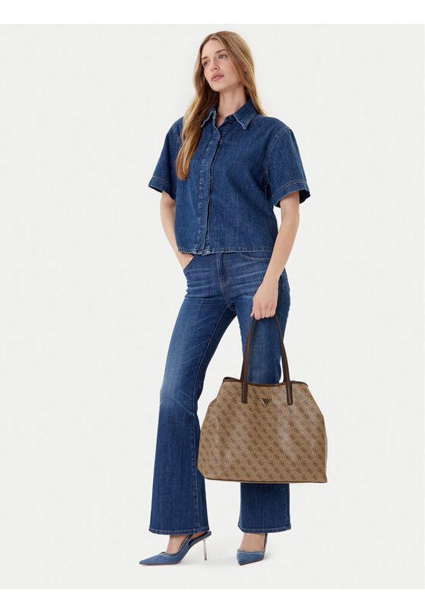 Guess Torebka Victtoria HWESG9 51429 Brązowy. Kolor: brązowy. Materiał: skórzane