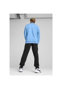 Puma - Męski dres inspirowany koszykówką z poliestru PUMA Team Light Blue. Kolor: niebieski. Materiał: dresówka, poliester. Sport: koszykówka