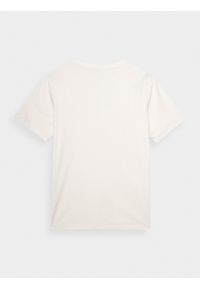 outhorn - T-shirt regular z nadrukiem męski Outhorn - złamana biel. Okazja: na co dzień. Kolor: biały. Materiał: bawełna, dzianina. Długość rękawa: krótki rękaw. Długość: krótkie. Wzór: nadruk. Styl: casual