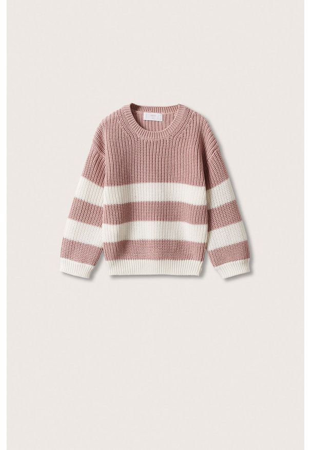 Mango Kids sweter dziecięcy Bonnibe kolor różowy. Okazja: na co dzień. Kolor: różowy. Materiał: włókno. Styl: casual