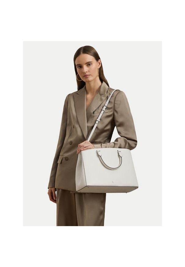 Lauren Ralph Lauren - Torebka LAUREN RALPH LAUREN. Kolor: biały