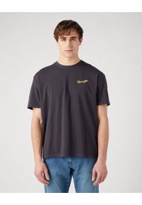 Wrangler - MESKA KOSZULKA WRANGLER SLOGAN TEE FADED BLACK 112341193 #1