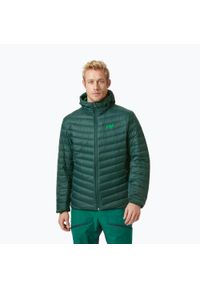 Kurtka puchowa męska Helly Hansen Verglas Hooded Down Insulator. Kolor: zielony. Materiał: puch. Sport: turystyka piesza #1