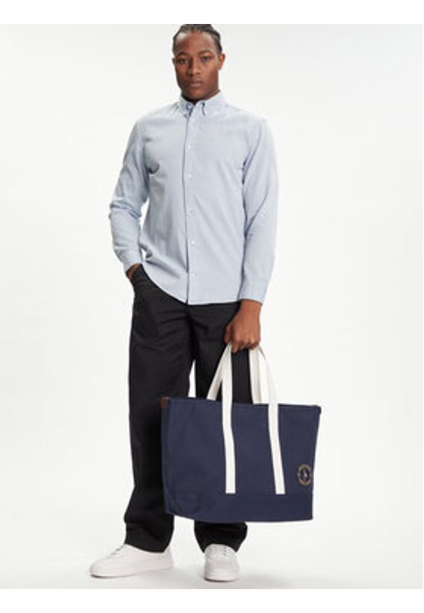 TOMMY HILFIGER - Tommy Hilfiger Torebka Th Summer Tote AM0AM13557 Granatowy. Kolor: niebieski