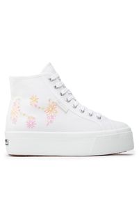 Superga Sneakersy 2708 Flowers Embroidery S2121GW Biały. Kolor: biały. Materiał: materiał