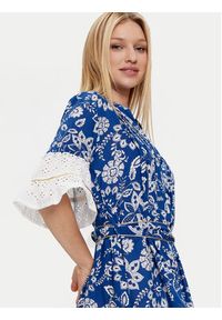 Iconique Sukienka letnia Aura IC24-063 Niebieski Regular Fit. Kolor: niebieski. Materiał: wiskoza. Sezon: lato
