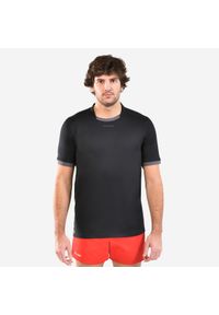 OFFLOAD - Koszulka do rugby męska Offload R100. Kolor: wielokolorowy, czarny, brązowy, szary. Materiał: elastan, poliester, materiał