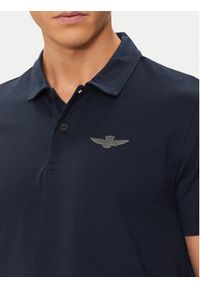 Aeronautica Militare Polo 241PO1780J593 Granatowy Regular Fit. Typ kołnierza: polo. Kolor: niebieski. Materiał: bawełna #3