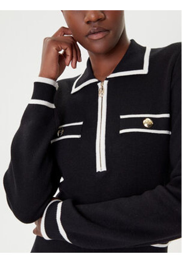 Liu Jo Sport Sukienka dzianinowa TF5251 MS59L 03N66 Czarny Regular Fit. Kolor: czarny. Materiał: wiskoza. Typ sukienki: sportowe. Styl: sportowy