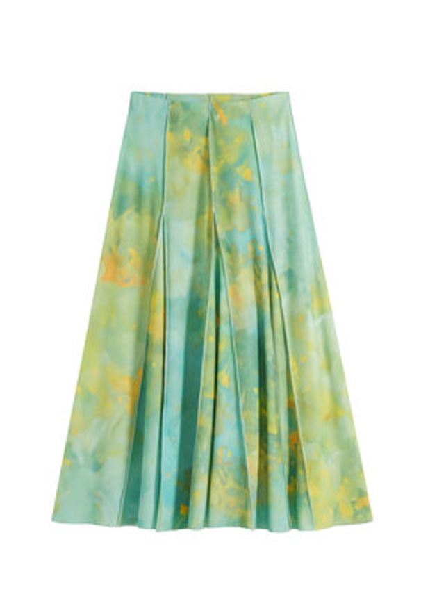 Desigual Spódnica maxi Desvanecer 25WWFK06 Zielony Regular Fit. Kolor: zielony. Materiał: syntetyk