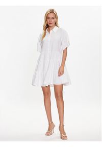 Silvian Heach Sukienka koszulowa GPP23328VE Biały Relaxed Fit. Kolor: biały. Materiał: wiskoza. Typ sukienki: koszulowe #4