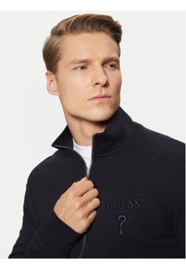 Guess Bluza M5RQ80 KCN01 Granatowy Regular Fit. Kolor: niebieski. Materiał: bawełna