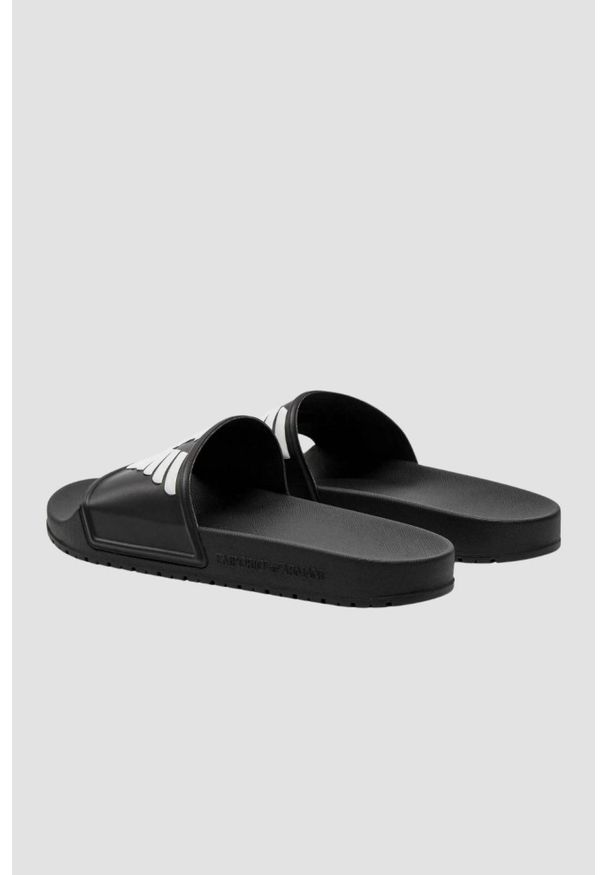 Emporio Armani - EMPORIO ARMANI Czarne klapki Mules PVC logo, Rozmiar 38. Kolor: czarny