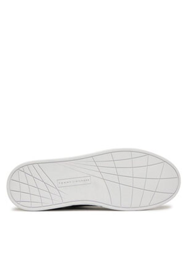 TOMMY HILFIGER - Tommy Hilfiger Sneakersy Icon Court Pinperf Lth FM0FM05483 Czarny. Kolor: czarny. Materiał: skóra