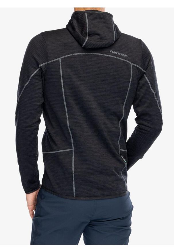 Bluza z kapturem męska Hannah Damar Hoody. Typ kołnierza: kaptur. Kolor: czarny. Sport: turystyka piesza