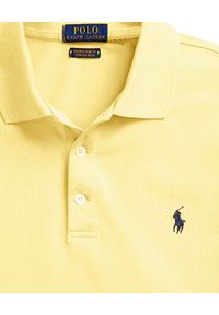 Ralph Lauren - RALPH LAUREN - Koszulka Polo Slim Fit. Typ kołnierza: polo. Kolor: żółty. Materiał: bawełna, prążkowany. Wzór: haft, aplikacja. Styl: klasyczny #4