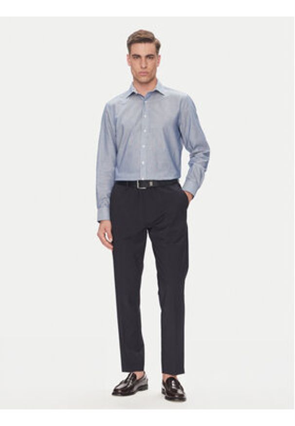 Pierre Cardin Koszula C6 11004.0403 Niebieski Slim Fit. Kolor: niebieski. Materiał: bawełna