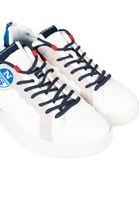 North Sails Sneakersy | TW-01 RECY-013 | Mężczyzna | Biały, Czerwony, Granatowy. Kolor: niebieski, biały, wielokolorowy, czerwony. Materiał: materiał, skóra ekologiczna. Wzór: aplikacja, kolorowy
