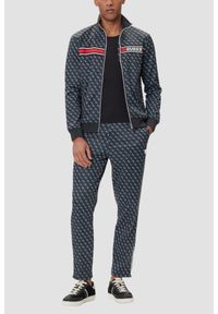 Guess - GUESS Czarna rozpinana męska bluza w monogram Korbin, Rozmiar XXL. Okazja: na co dzień. Kolor: czarny. Styl: casual, sportowy #3