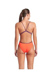 Strój kąpielowy damski Arena Lace Back Solid. Kolor: pomarańczowy