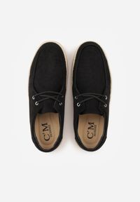 Born2be - Czarne Półbuty Mokasyny ze Sznurowaną Cholewką Ellsia. Okazja: na co dzień, do pracy. Kolor: czarny. Materiał: jeans. Szerokość cholewki: normalna. Styl: casual, klasyczny #6