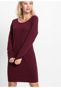 bonprix - Sukienka dzianinowa. Kolor: czerwony. Materiał: dzianina #3