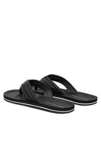 TOMMY HILFIGER - Tommy Hilfiger Japonki Hilfiger Padded Beach Sandal FM0FM05801 Czarny. Kolor: czarny. Materiał: syntetyk #4