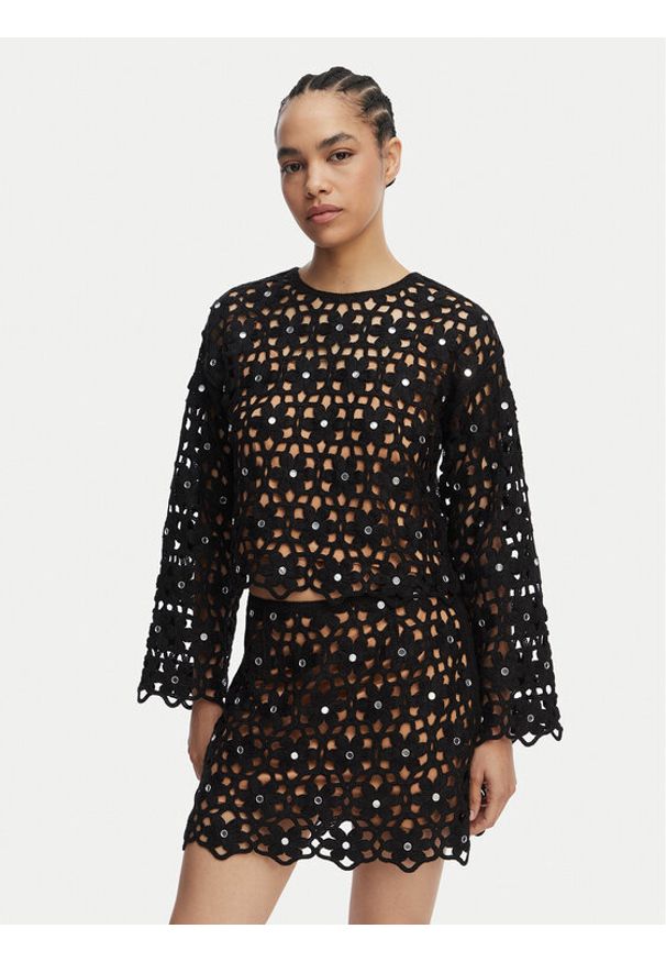 MICHAEL Michael Kors Bluzka MS651ZMKNE Czarny Regular Fit. Kolor: czarny. Materiał: syntetyk