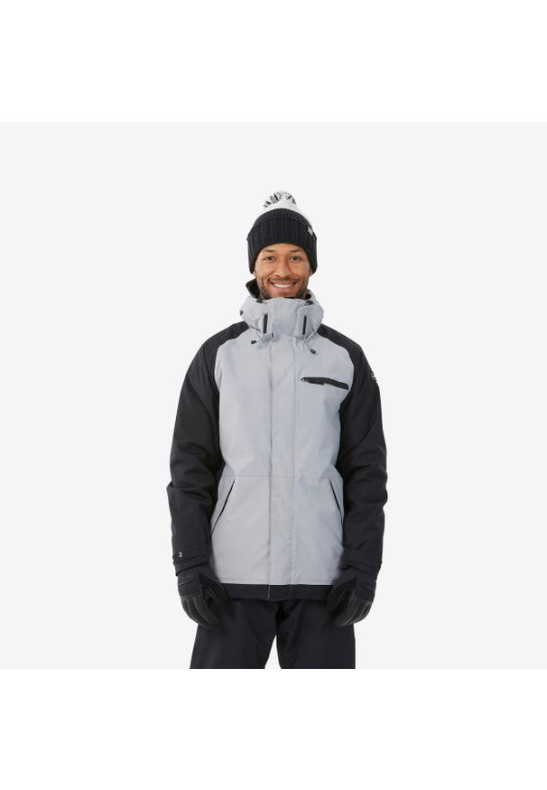 DREAMSCAPE - Kurtka snowboardowa męska Dreamscape SNB 100. Kolor: szary. Materiał: materiał. Sezon: zima. Sport: snowboard