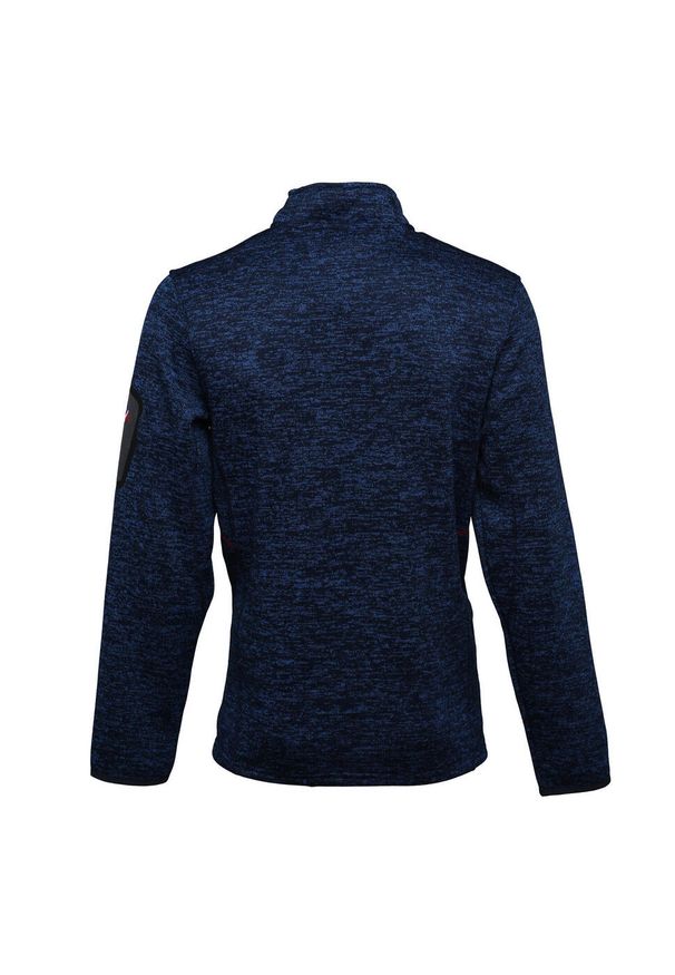 PEAK MOUNTAIN - Bluza polarowa typu half zip Peak Mountain Cypar. Kolor: niebieski. Materiał: polar. Sezon: zima. Sport: narciarstwo