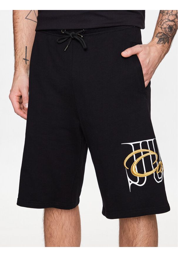 Just Cavalli Szorty sportowe 74OBDI07 Czarny Regular Fit. Kolor: czarny. Materiał: bawełna. Styl: sportowy