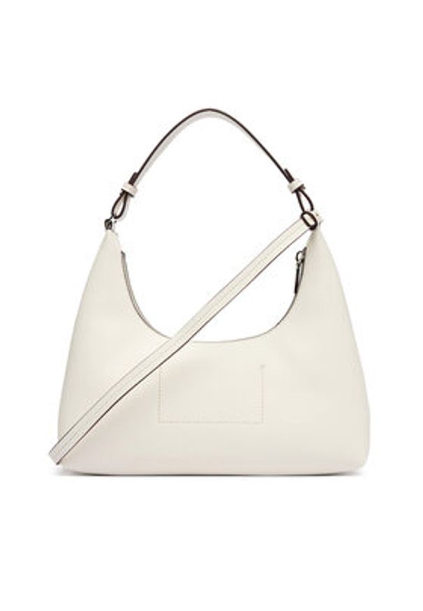 Calvin Klein Torebka Foil Logo Conv Shou?Lder Bag LV04F3272G Biały. Kolor: biały. Materiał: skórzane