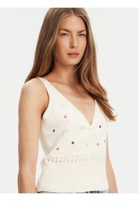 United Colors of Benetton - United Colors Of Benetton Top 10C1EH01A Beżowy Regular Fit. Kolor: beżowy. Materiał: bawełna #4
