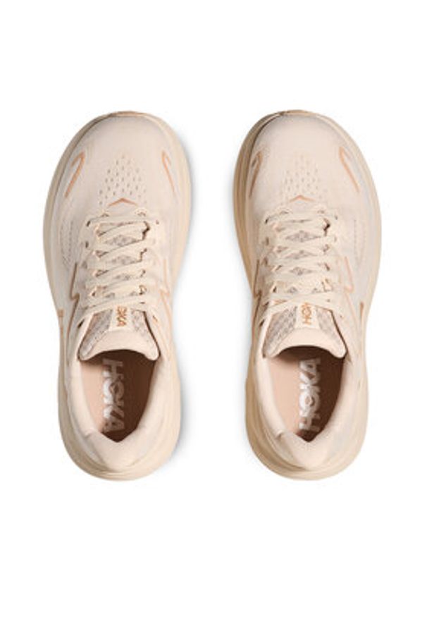 HOKA - Hoka Buty do biegania Clifton 10 1162031 Beżowy. Kolor: beżowy. Materiał: materiał