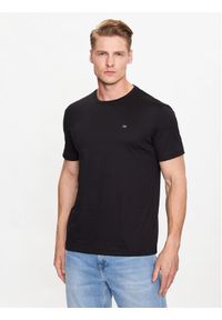 Calvin Klein T-Shirt Smooth K10K110589 Czarny Regular Fit. Kolor: czarny. Materiał: bawełna