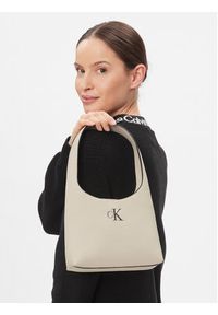 Calvin Klein Jeans Torebka Minimal Monogram Shoulder Bag K60K610843 Écru. Materiał: skórzane #5