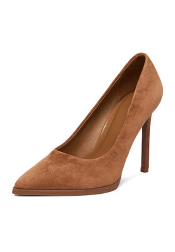 Gino Rossi - GINO ROSSI Szpilki EO-AZI-LT2472-1 Brązowy. Kolor: brązowy. Materiał: zamsz, skóra. Obcas: na szpilce