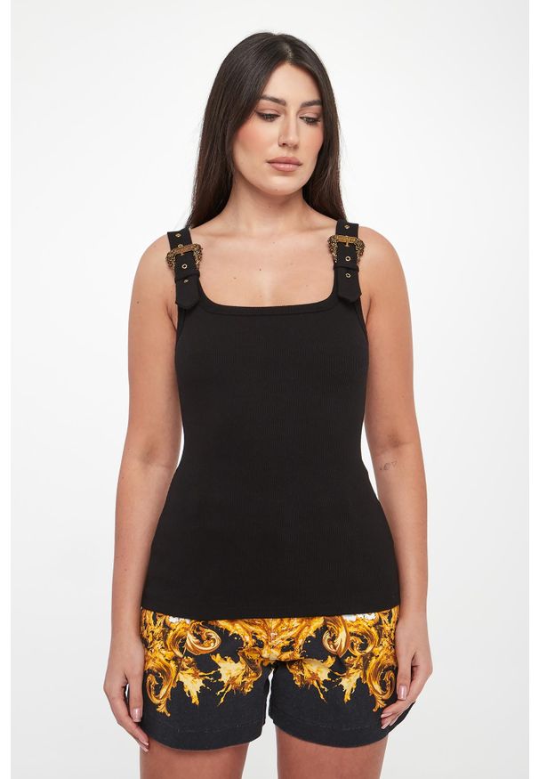 Versace Jeans Couture - Top damski z klamrami VERSACE JEANS COUTURE
