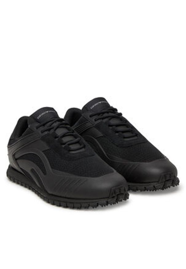 Emporio Armani Sneakersy X4X699 XR359 N214 Czarny. Kolor: czarny. Materiał: skóra