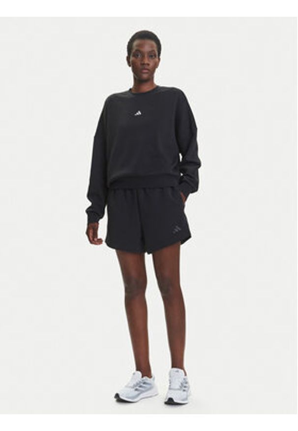 Adidas - adidas Szorty sportowe ALL SZN Soft Lux JM3751 Czarny Loose Fit. Kolor: czarny. Materiał: syntetyk