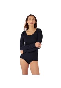 DAMART - T-shirt damski z długim rękawem thermolactyl sensitive Damart. Kolor: czarny. Długość rękawa: długi rękaw. Długość: długie #1