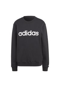 Adidas - Essentials Linear French Terry Sweatshirt. Kolor: czarny, biały, wielokolorowy. Sport: fitness