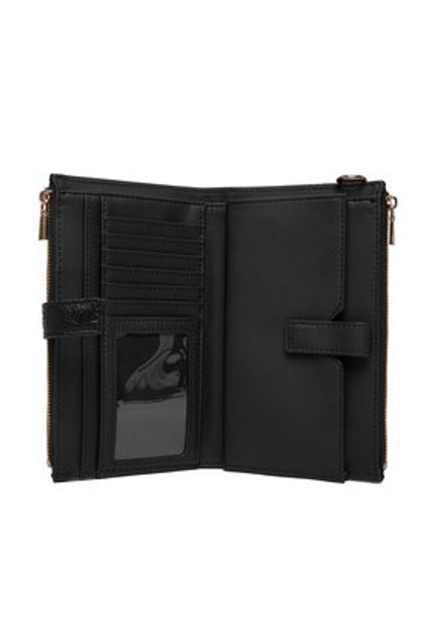 Guess Portfel Anise Slg SWPD99 16157 Czarny. Kolor: czarny. Materiał: skóra