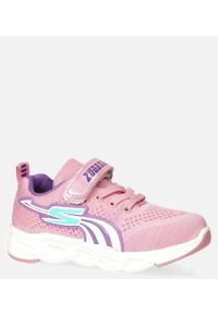 Casu - Różowe buty sportowe na rzep casu 204/11m. Zapięcie: rzepy. Kolor: różowy #2