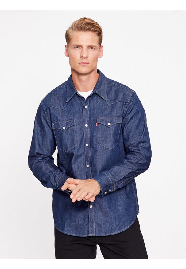 Levi's® Koszula Barstow Western Standard 85744-0000 Granatowy Standard Fit. Kolor: niebieski. Materiał: bawełna